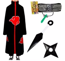 Manto Akatsuki/cosplay/fantasias /naruto/gola Dura Kit Verde