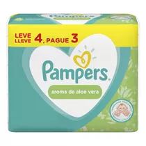Pack Lenço Umedecido Aloe Vera Pampers Pacote Leve 4 Pague 3 Unidades