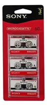 3 Pack De Micro Cassettes Sony Mc 60 Minutos