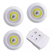 3 Lampara Luz Led Control Remoto Cajones Armarios Reposteros