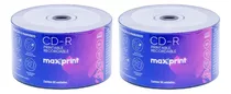 100 Cd-r Gravável Printable 52x 700mb/80 Min. Maxprint