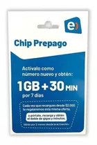 Chip Prepago Entel 100 Unidades 1 Gb + 30 Minutos 