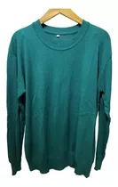 Saco - Sweater  Color Verde Esmeralda  T Xl-