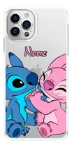 Capinha Stitch E Angel Transparente Com Nome Capa