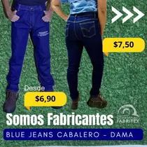 Pantalón Blue Jeans Dama Stretch Para Trabajo Corte Alto