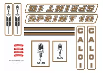 Adesivos Antiga Bicicleta Caloi 10 Sprint 1982 Dourado