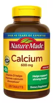 Calcio 600 Mg Con D3 Nature Made 220 Tabletas Sabor Neutro