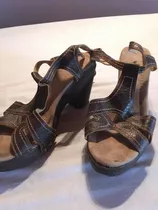 Sandalias Zapatos Mujer Marron Plataforma Y Taco 5cm