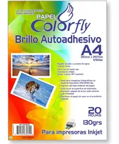 Papel Fotografico A4 Autoadhesivo Brillante 130gr X 20 Hojas