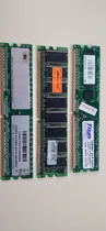 Lote 3 Memorias Ram Ddr2 512 Mb Y 1 Gb