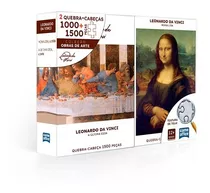 Quebra Cabeça 2x1000 Peças Leonardo Da Vinci Toyster