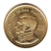 Moneda Argentina 100 Pesos Ley 1978 San Martin Sin Circular