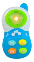 Brinquedo Telefone Celular Musical Com Luz E Som Interativo Cor Azul