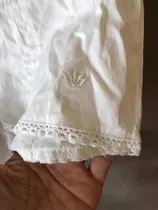 Short Blanco De Gabardina Pantalón (m8) Talle 42 Como Quiere