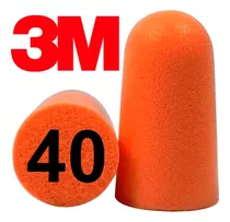 40 Tapa Oídos 3m Protector Ruidos Goma Reusable Envío Gratis