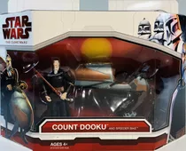 Count Dooku And Speeder Bike Star Wars The Clone Wars Hasbro
