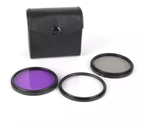 Kit Filtros Uv Cpl Fld  Ø58mm Para Lentes Canon Nikon Sony 