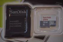 Memoria Sandisk Microsd 16gb Clase 10 Telefono Smartphone