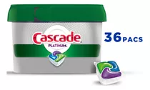 Detergente Lavavajillas Cascade Platinum Fresh, 36 Cápsulas