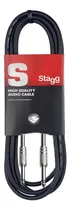 Cable Stagg Plug Plug De 1,5 Metros Color Negro