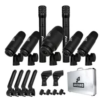 Arcano Kit De Microfones Para Bateria Am-penblack7 C/ Maleta