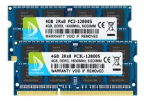 Memoria Ram 8gb (2x4gb) Ddr3 1600mhz Sodimm Duomeiqi D