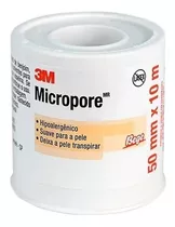 Fita Micropore 5cmx10m 3m Bege Hipoalergênico