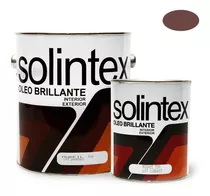 Pintura Esmalte Oleo Brillante Caoba 525 1/4 Galon Solintex