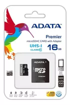 Memoria Adata Micro Sd Hc 16gb Clase 10 Uhs-i 50 Mb/seg