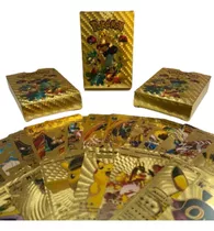 Mazo Cartas Pokemon Doradas X55 Cartas De Juego Compatible