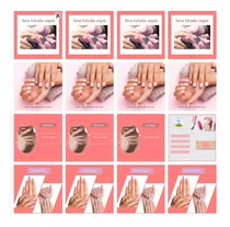Pack De Arte Editável No Canva Para Manicure/nail Designer