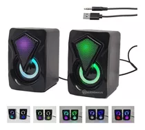 Caixa De Som Multimídia Amplificação 6w Rms Luz Rgb Potente