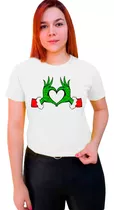 Polera Navideña Grinch Amor Corazón Navidad Familiar C-118