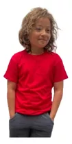 Camiseta Niño Cuello Redondo T-shirt Color Manga Corta