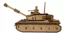 Quebra Cabeça 3d Tanque De Guerra  Mdf