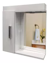 Botiquín De Baño 50x50cm Con Espejo  Porta Lamparas Incluido