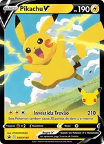 Carta Pokémon Tcg Pikachu V - Promo Swsh143 Celebrações 