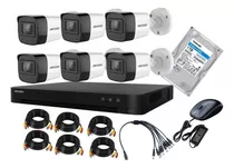 Cctv Kit Hikvision Dvr 8ch + 6 Cam 5mp Lite Disco 1tb  