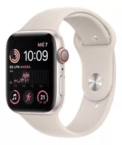 Apple Watch Se Gps + Celular - Caja De Aluminio Blanco Estelar 44 Mm - Correa Deportiva Blanco Estelar - Patrón