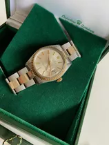 Reloj Rolex Date 1505 Comb 18k Full Set Caja Papeles Glamvt