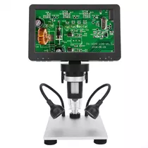 Microscópio Digital Tela Lcd 7 Polegadas Zoom 1000x Com Led