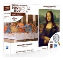 Quebra Cabeca Monalisa E A Ultima Ceia Combo 1000 + 1500 Pc