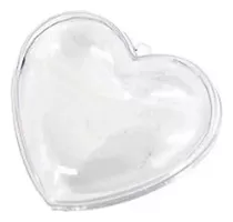Caixa Coração Grande Cristal Lembrancinhas 9x9x5 Cm (3pçs)
