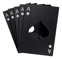 Souvenir Carta Poker Destapador X 15 Negra