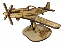 Avion Fibrofacil Souvenirs Mod P-51 Mustang (con Base)