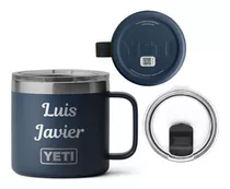 Taza Yeti Térmica Rambler 14 Oz Con Tapa - Grabado Láser Color Azul Marino