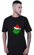 Camiseta Unissex Natalina Camisa Algodão Gola Redonda Grinch