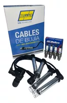 Kit Cables De Bujía + 4 Bujías Chevrolet Corsa Classic Celta