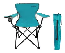 Silla Plegable De Playa Camping Pesca Picnic Con Porta Vaso Color Azul