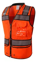 Chaleco De Seguridad Uninova, Poliéster, 4xl / 5xl, Naranja